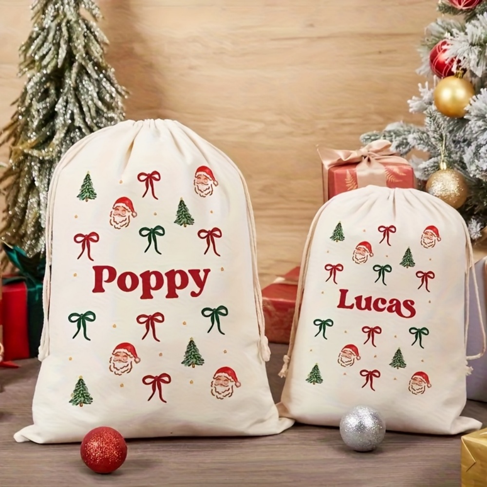 Zebra Food Storage - Personalised Simple Santa & Christmas Bow