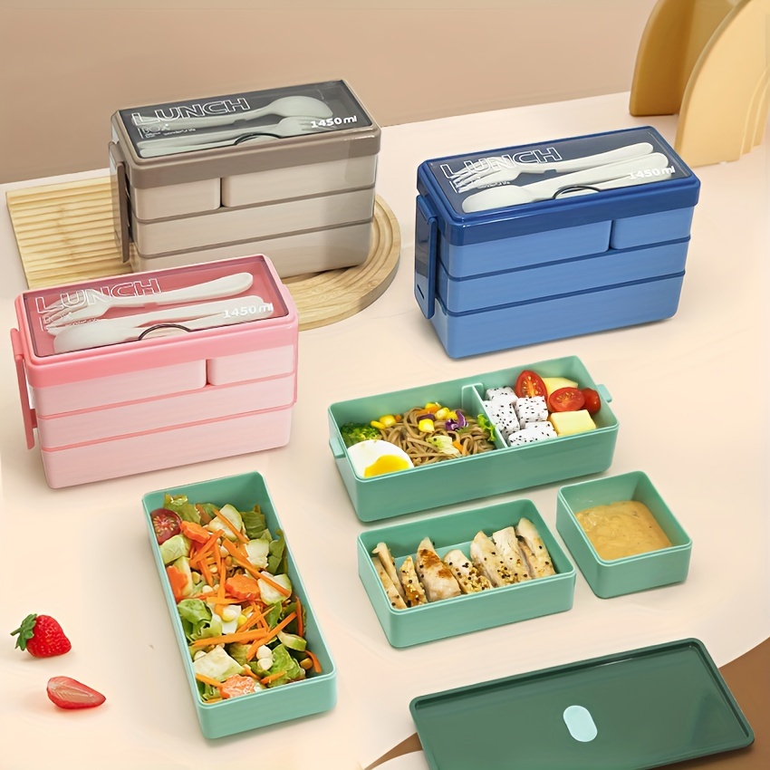 Food Storage Drawer Organizer - 1450ML Bento Lunch Box Large Capacity