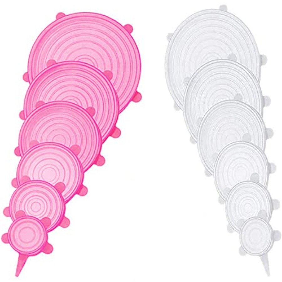 Silicone Stretch Lid - 12 pcs Silicone Stretch lids set,