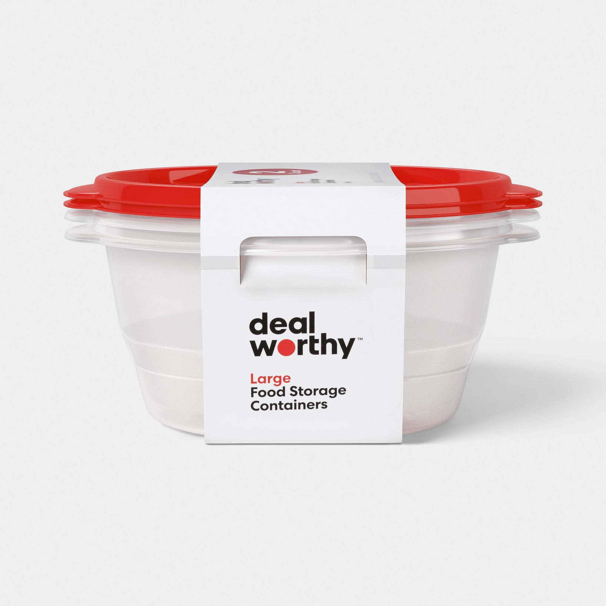 Food Storage Meal Prep - 2ct Large Round Food Storage Containers