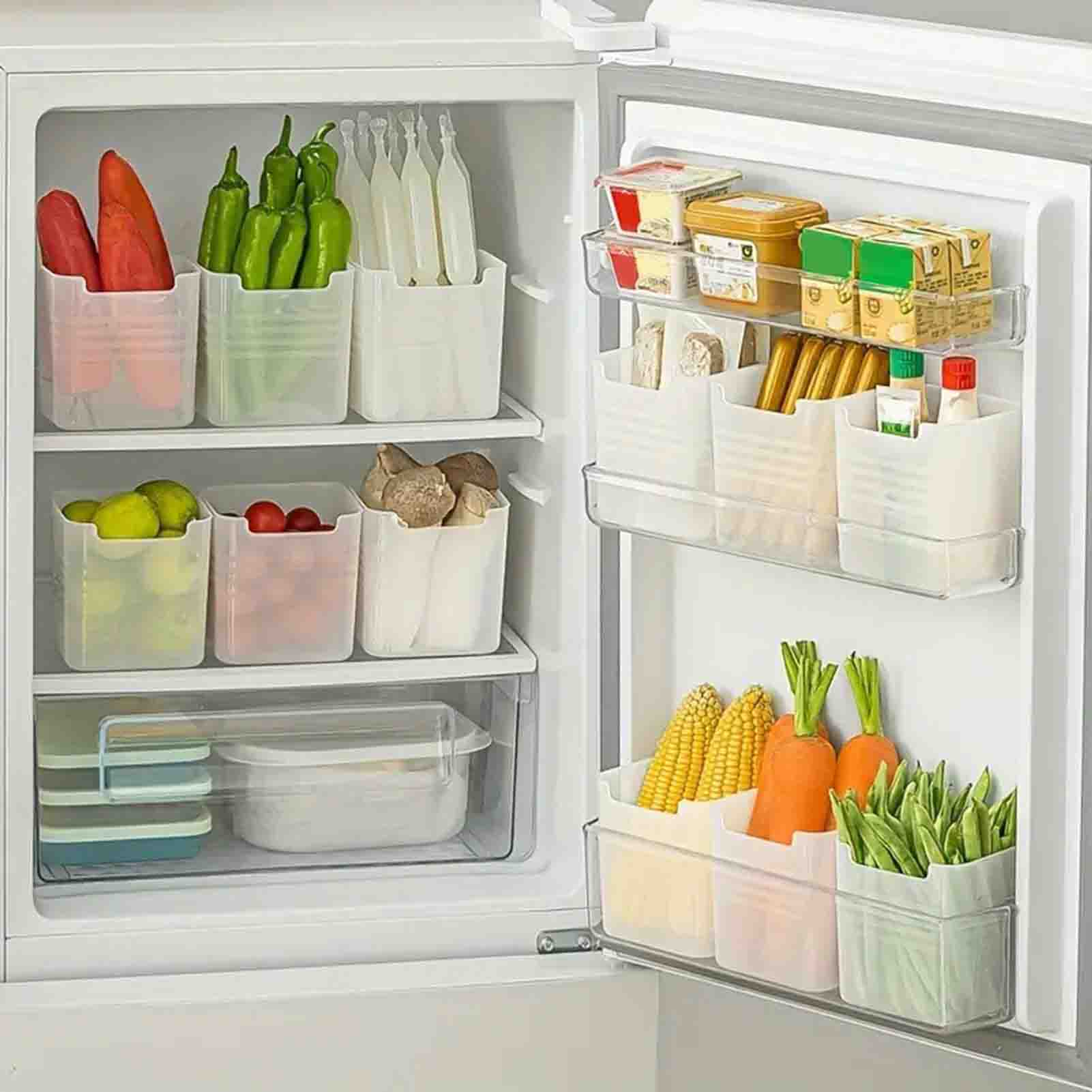 Food Storage Drawer Organizer - 3pcs Kitchen Storage Basket 10*11*8.5cm Refrigerator