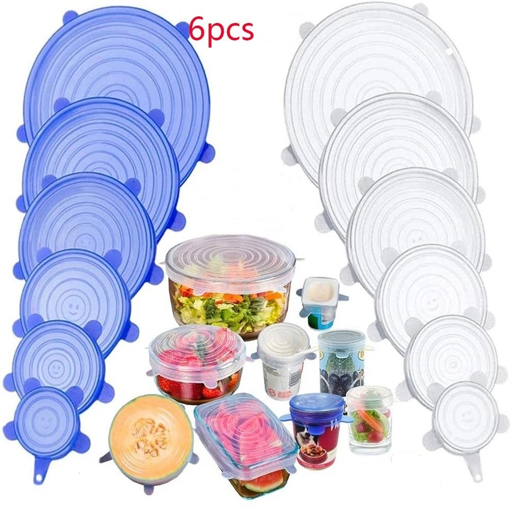 Silicone Stretch Lid - 6PCS Useful Reusable Fresh-keeping Cover Kitchen