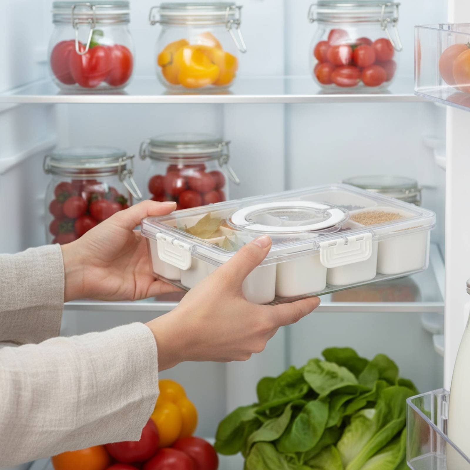 Food Storage Bins - Refrigerator Storage Bin Drainage Design Food