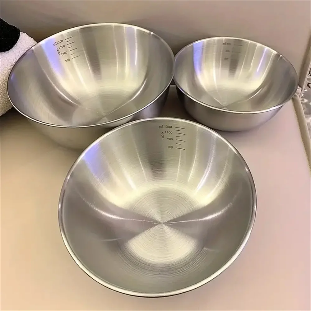 Food Storage Home - 1-3 Stainless Steel Bowl Set with