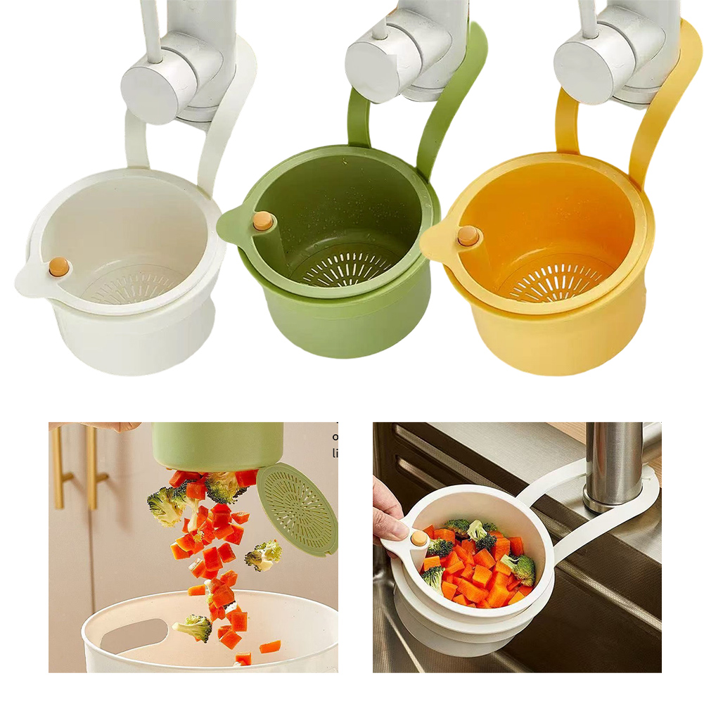 Food Storage Drawer Organizer - 1Pc Press-Type Drain Basket: Food Strainer