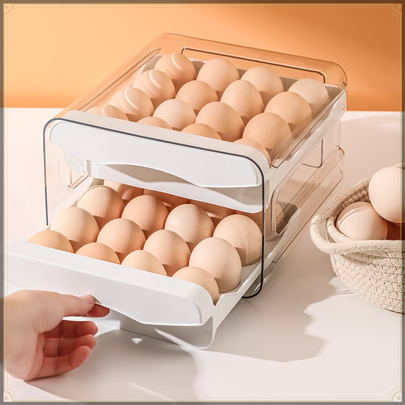 Food Storage Drawer Organizer - Food Grade PP & PET Egg