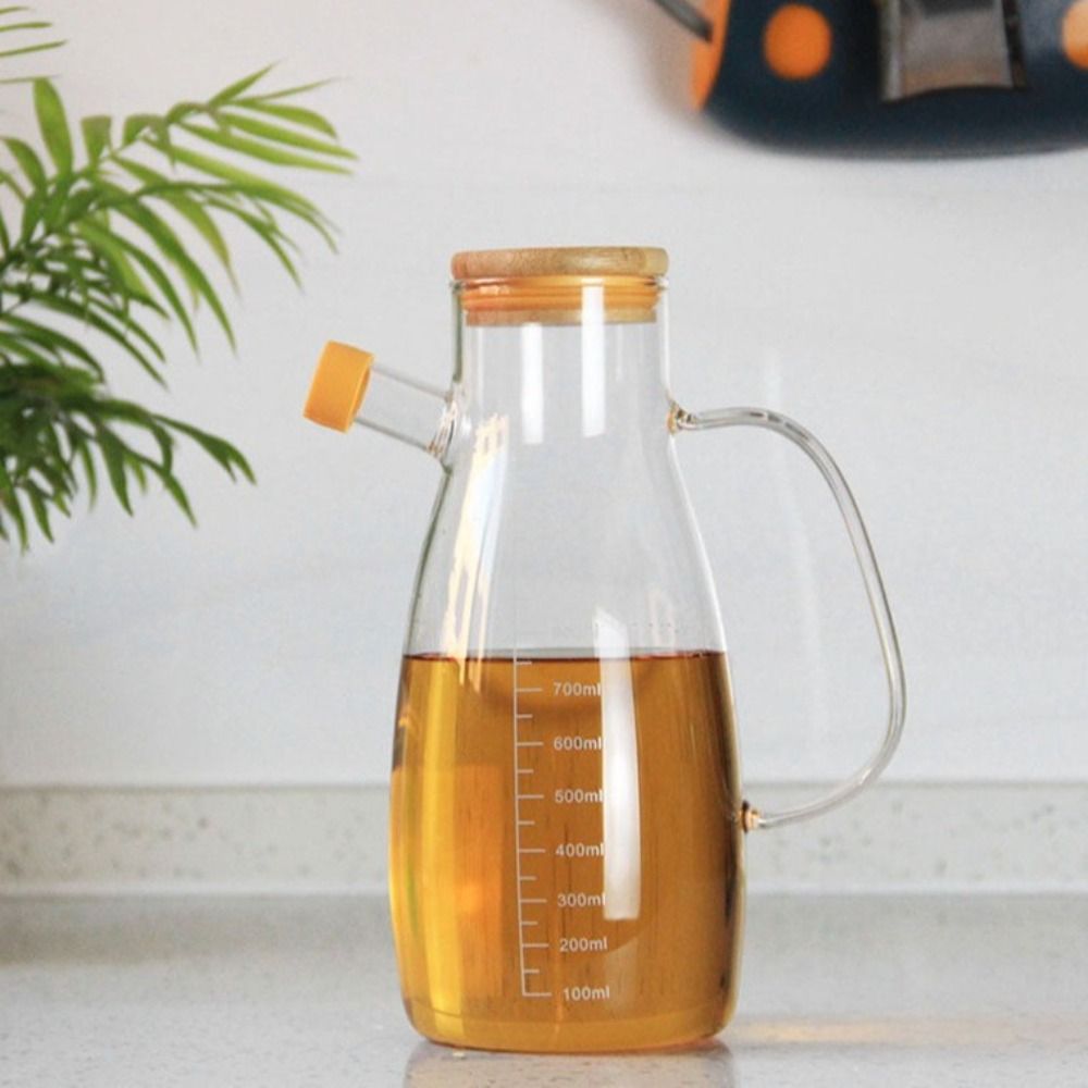 Food Storage Glass Containers Large - Durable Food-grade Oil Dispenser Bottle Leak-Proof