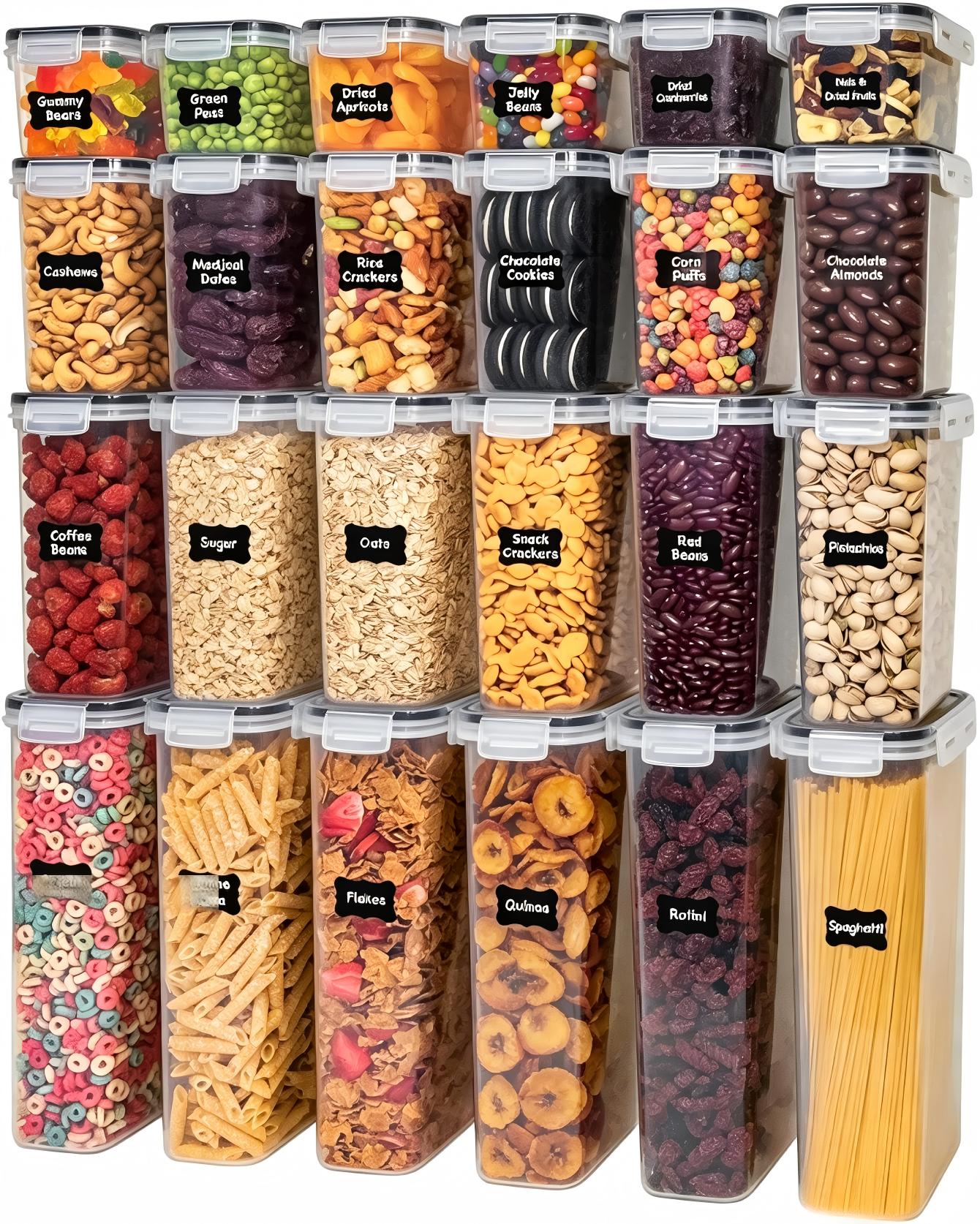 Food storage containers with l - Food Storage Jar Labels 评论和价格