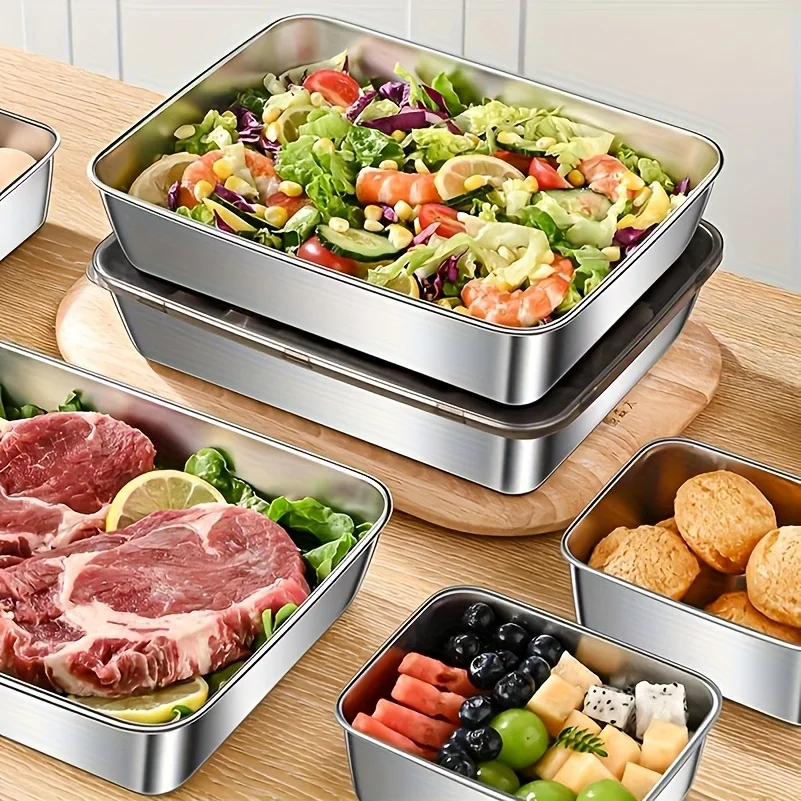 5pcs Stainless Steel Food Stor - Food Storage Home 评论和价格