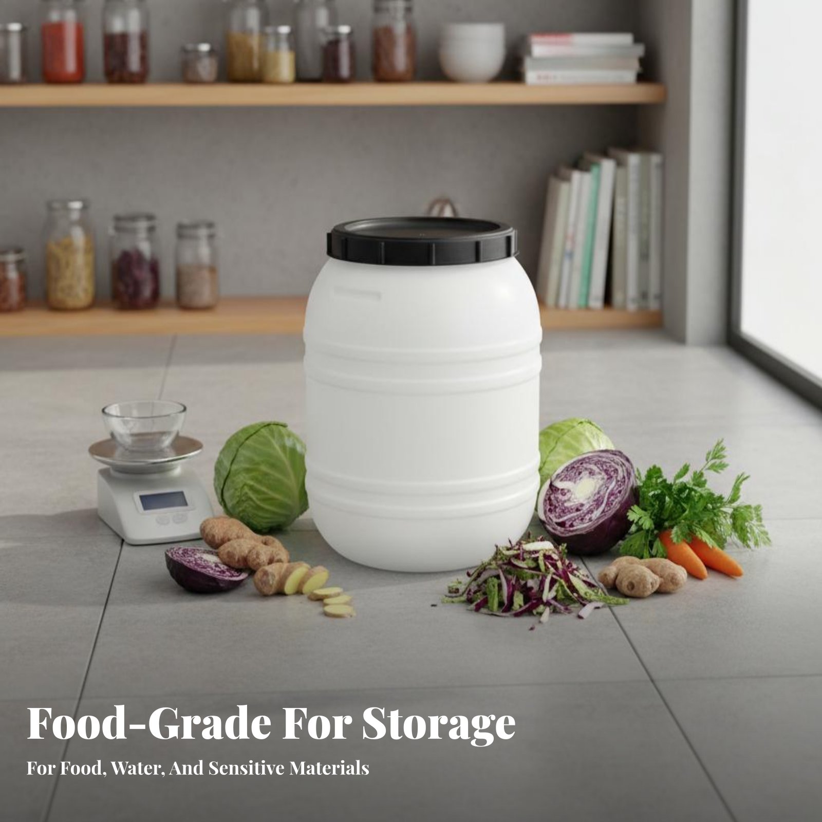 Food Grade Plastic Barrel Airt - Food Storage With Lids 评论和价格