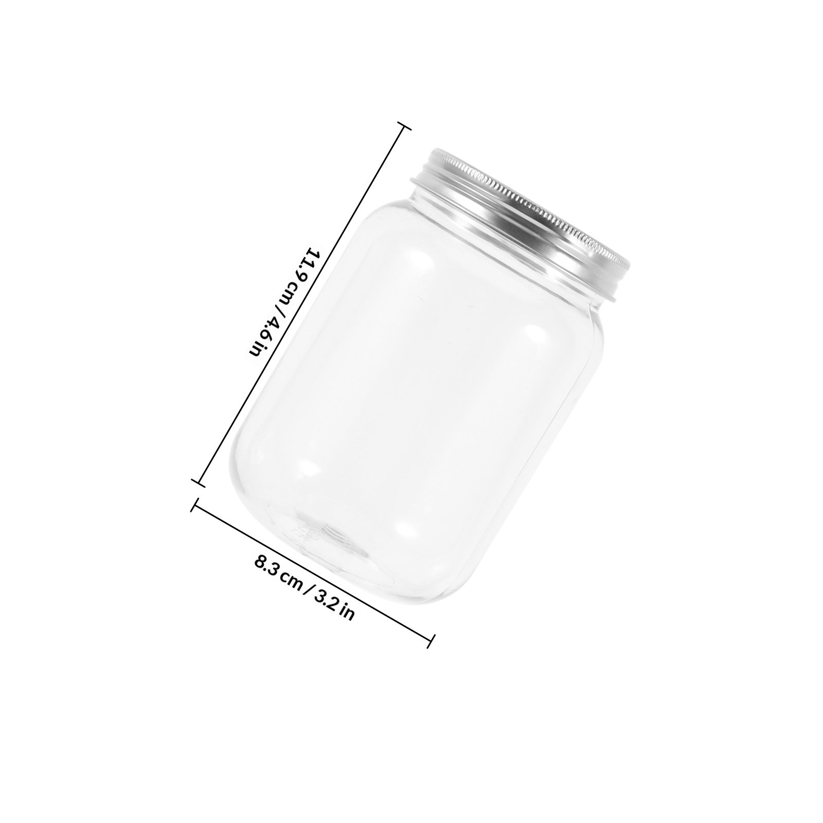 4Pcs Clear Plastic Jars with A - Food Storage With Lids 评论和价格
