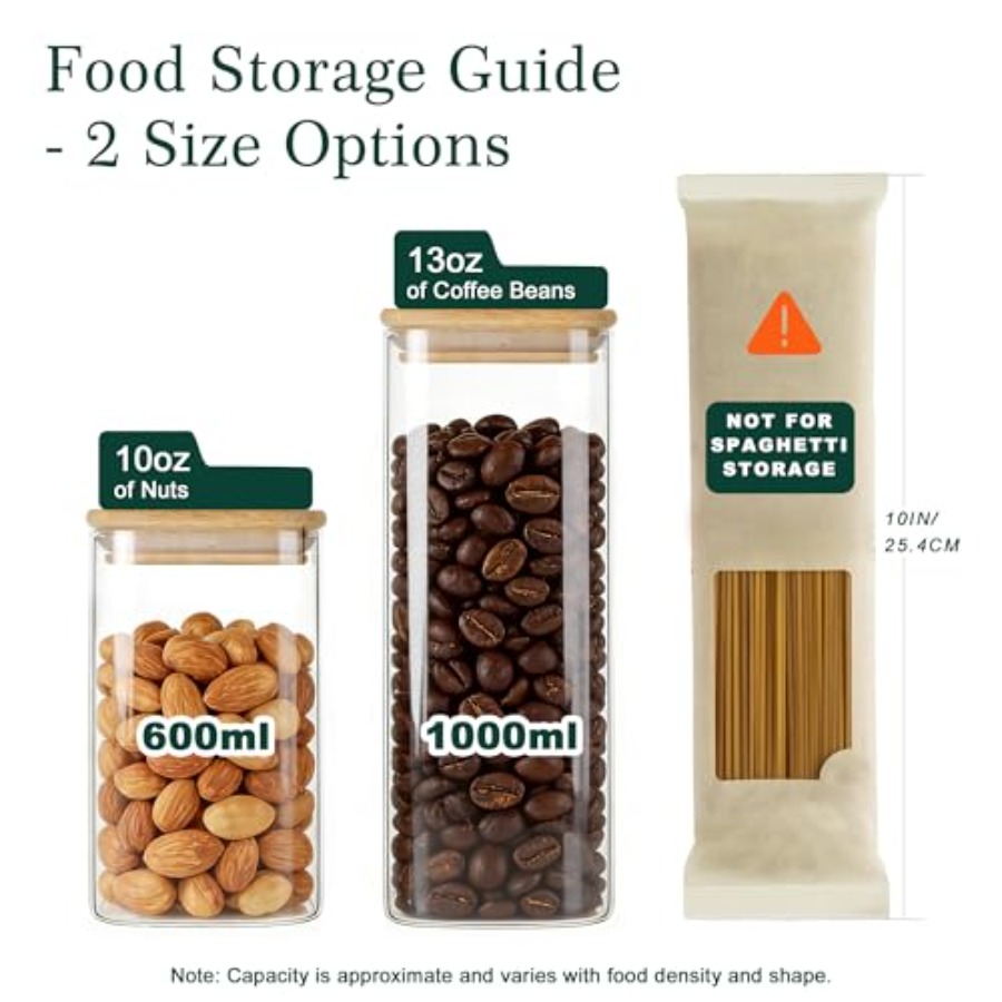 12-Pack Square Glass Storage J - Food Storage With Lids 评论和价格
