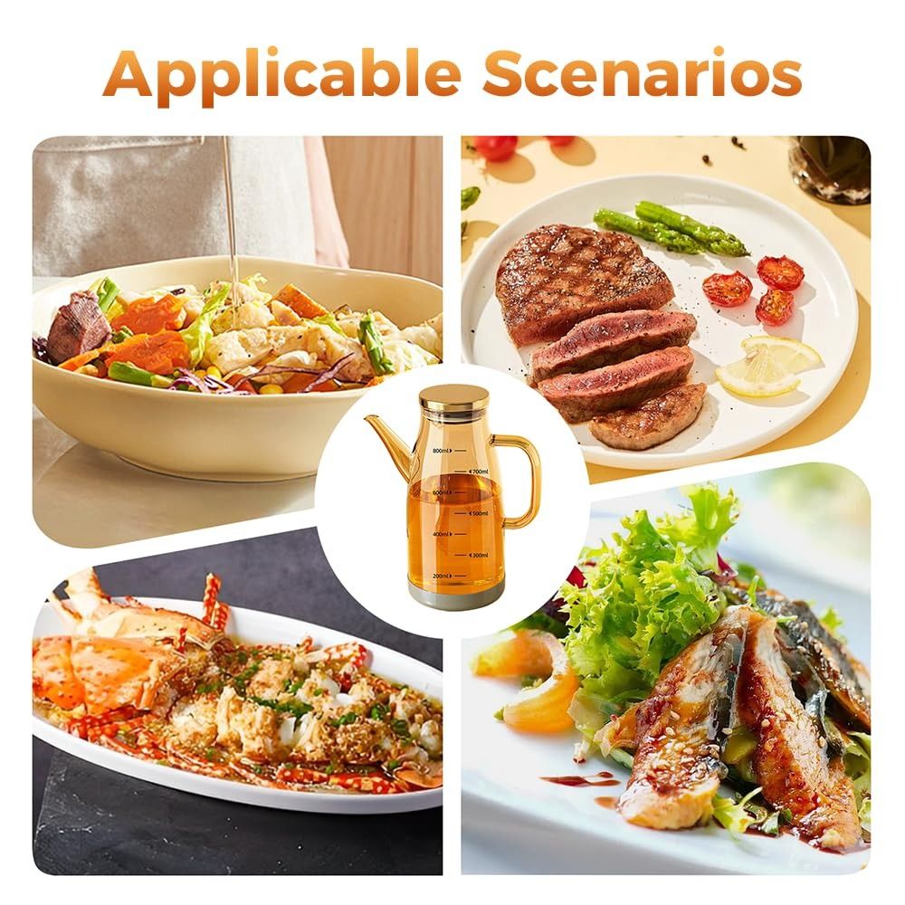 Durable Food-grade Oil Dispens - Food Storage Glass Containers Large 评论和价格
