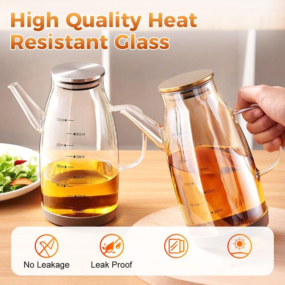 Durable Food-grade Oil Dispens - Food Storage Glass Containers Large 评论和价格