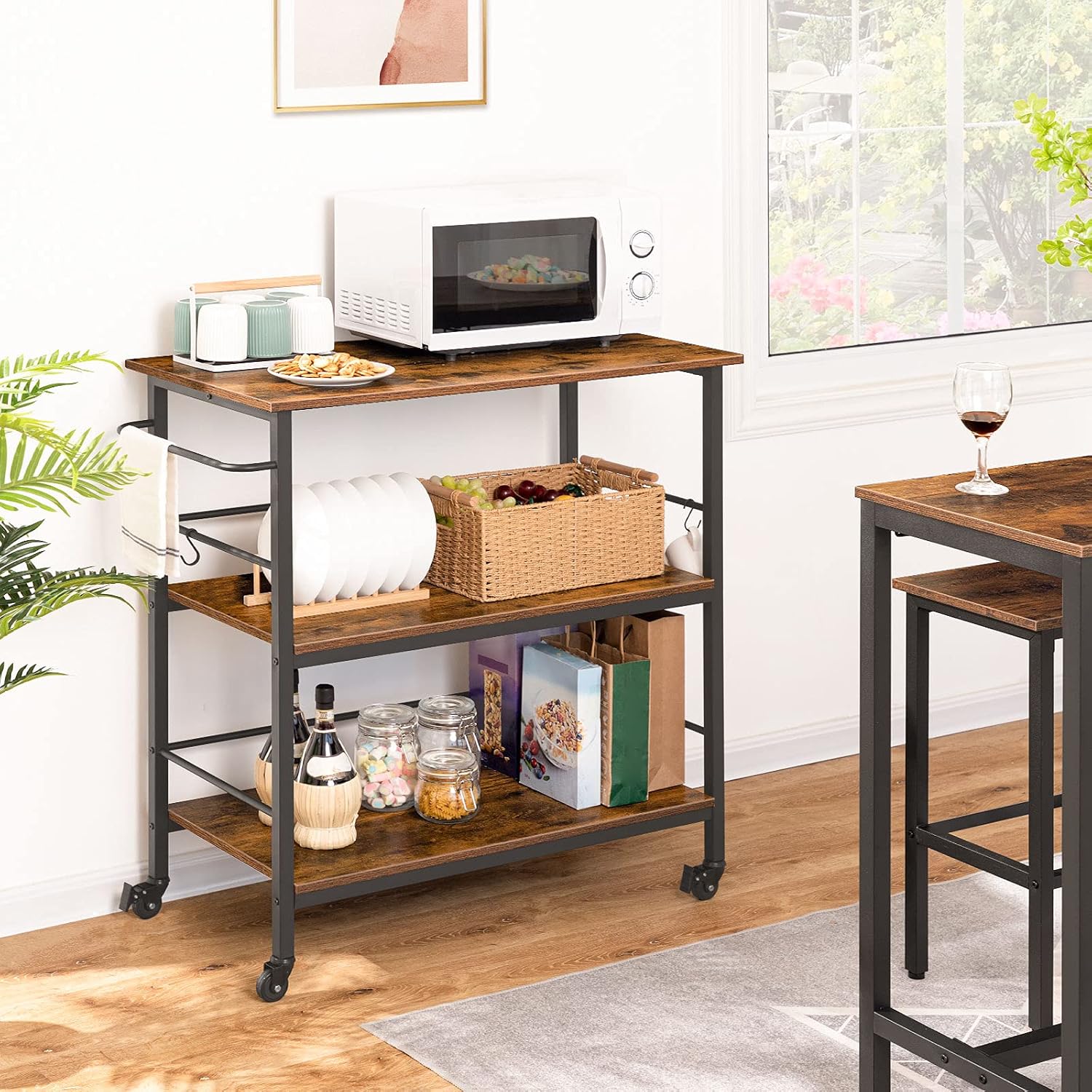 3 Tier Industrial Kitchen Isla - Food Storage Room 评论和价格