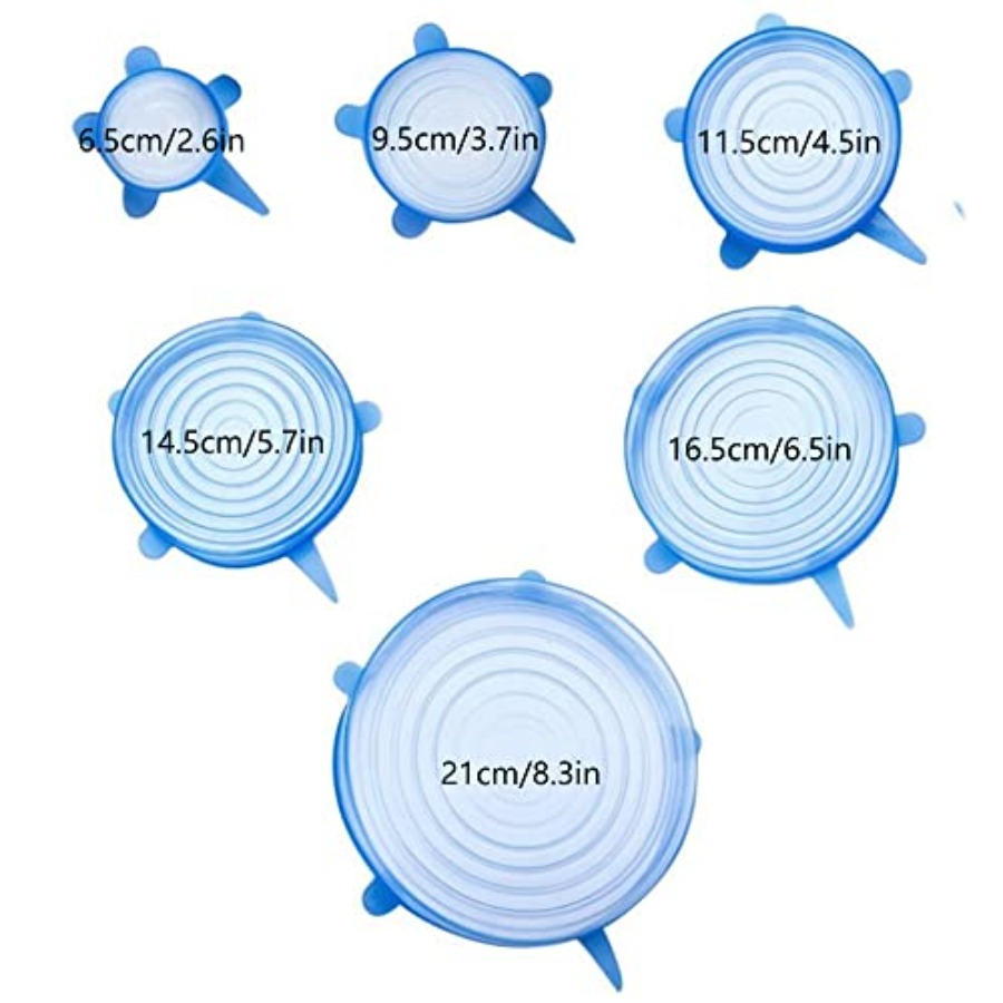 12 pcs Silicone Stretch lids s - Silicone Stretch Lid 评论和价格