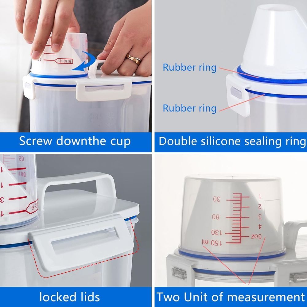 5.5 Lbs Rice Airtight Dry Food - Food Storage Bins 评论和价格