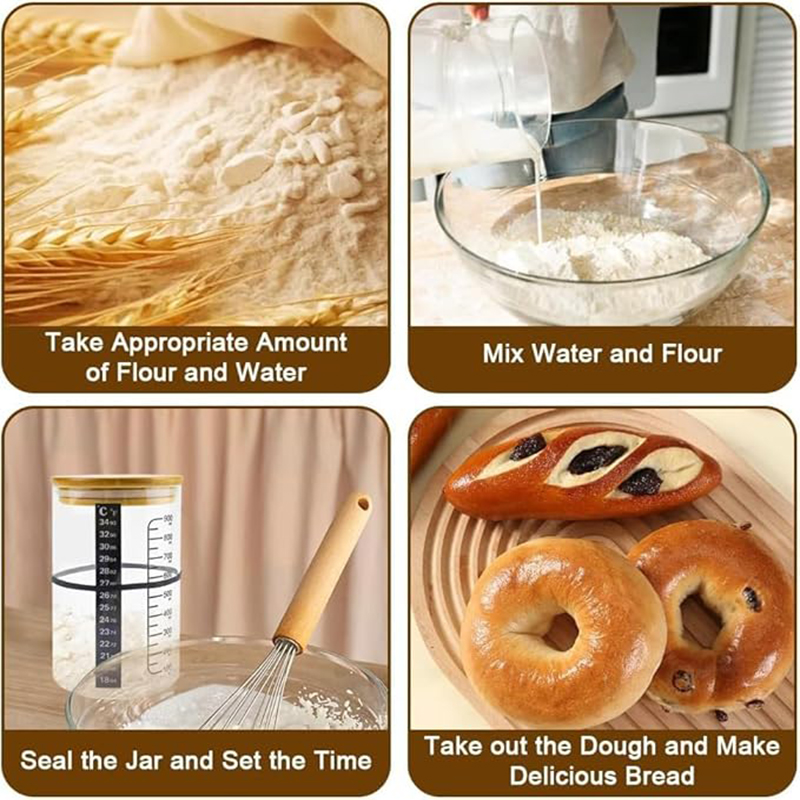 Sourdough Starter Jar Kit Sour - Food Storage Order 评论和价格