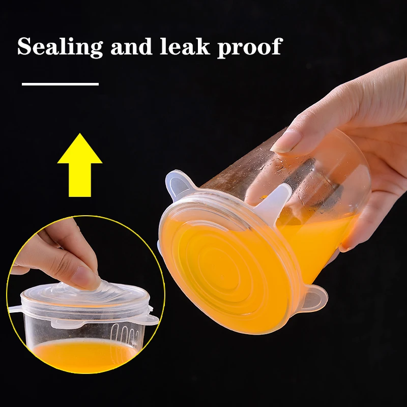 6PCS Adaptable Lid Silicone Co - Silicone Stretch Lid 评论和价格