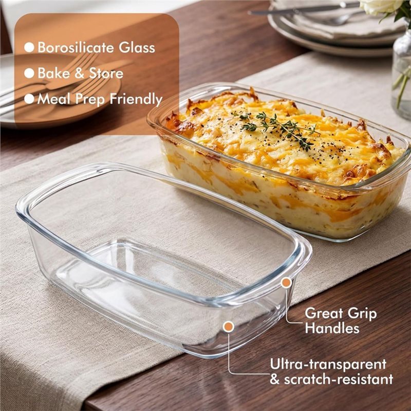 A25F-2-Pack LARGE 7.6 Cups/180 - Food Storage Glass Containers Large 评论和价格