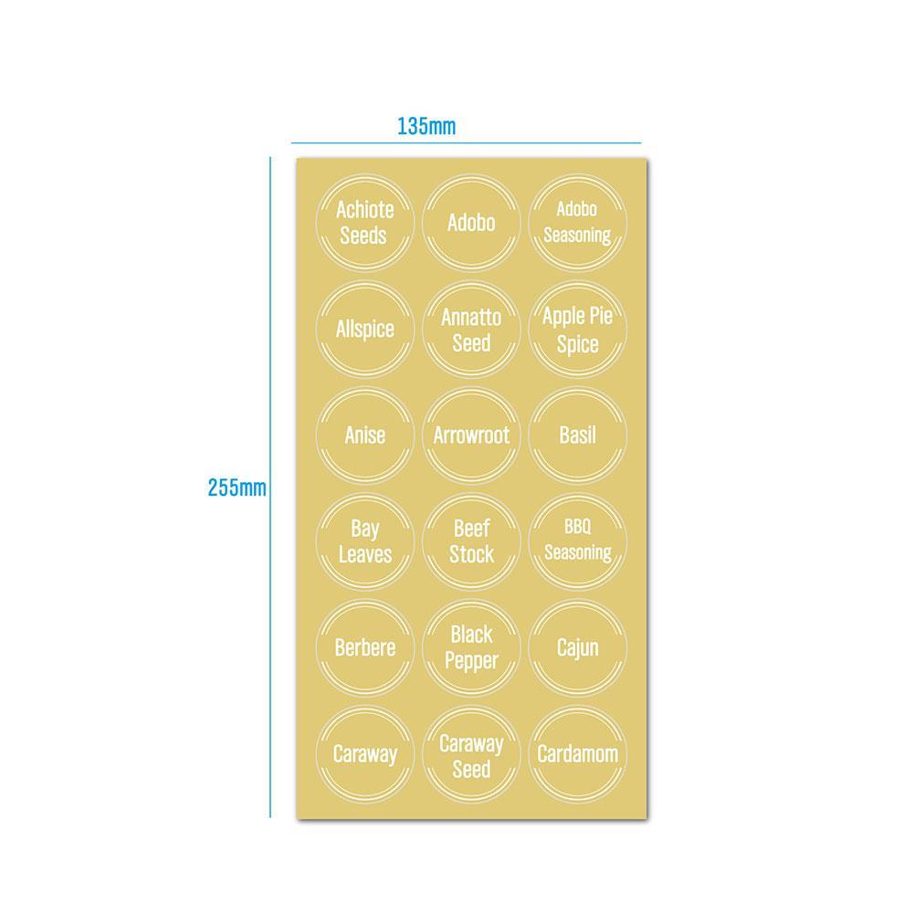 144 Pcs/set Transparent Spice  - Food Storage Jar Labels 评论和价格