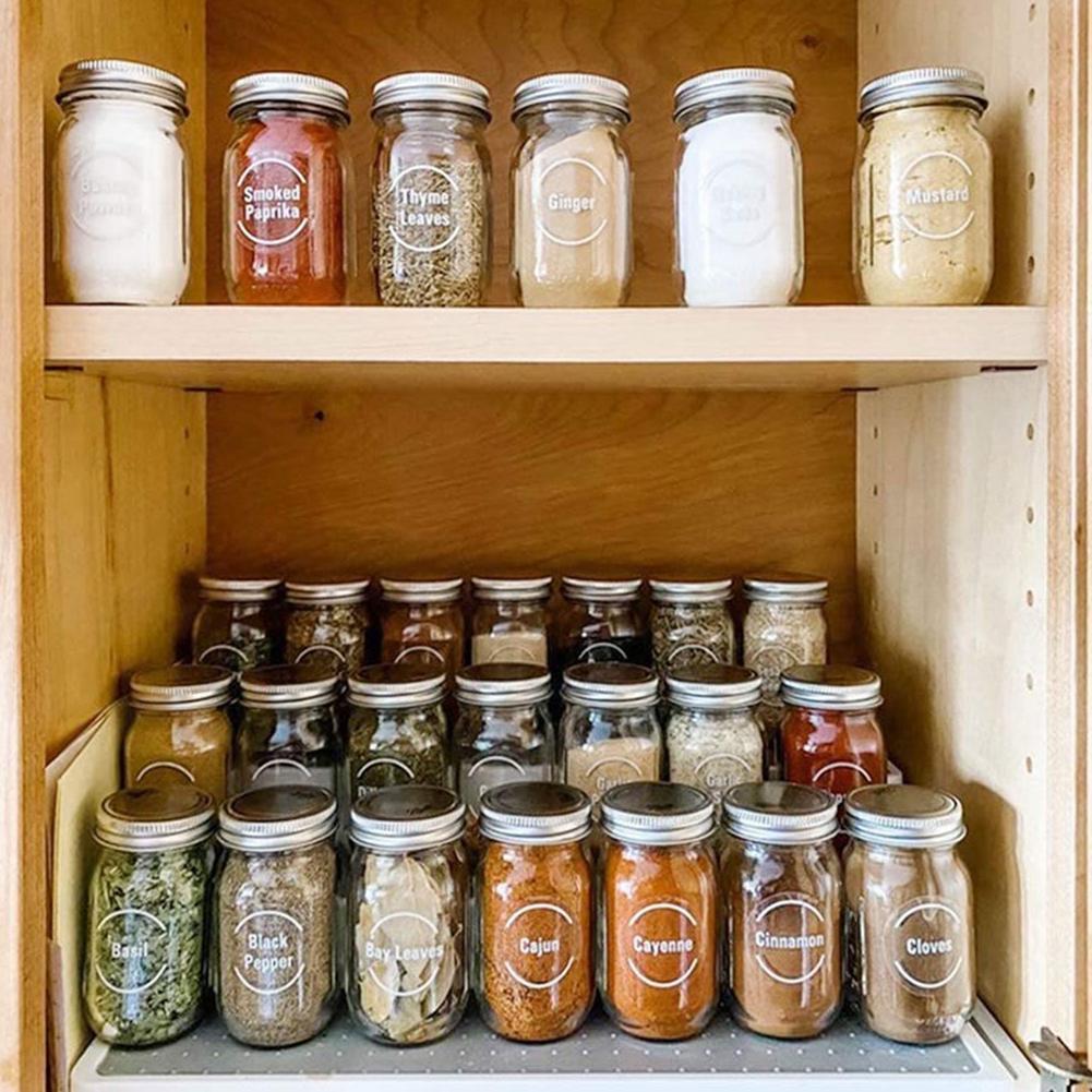 144 Pcs/set Transparent Spice  - Food Storage Jar Labels 评论和价格