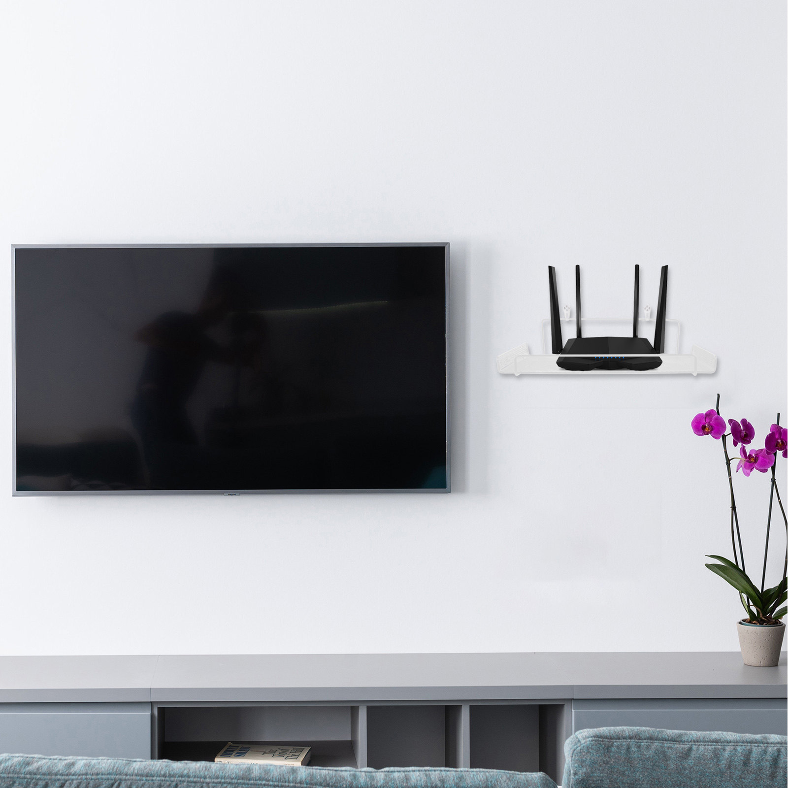 Wall Mount Router Storage Rack - Food Storage Room 评论和价格