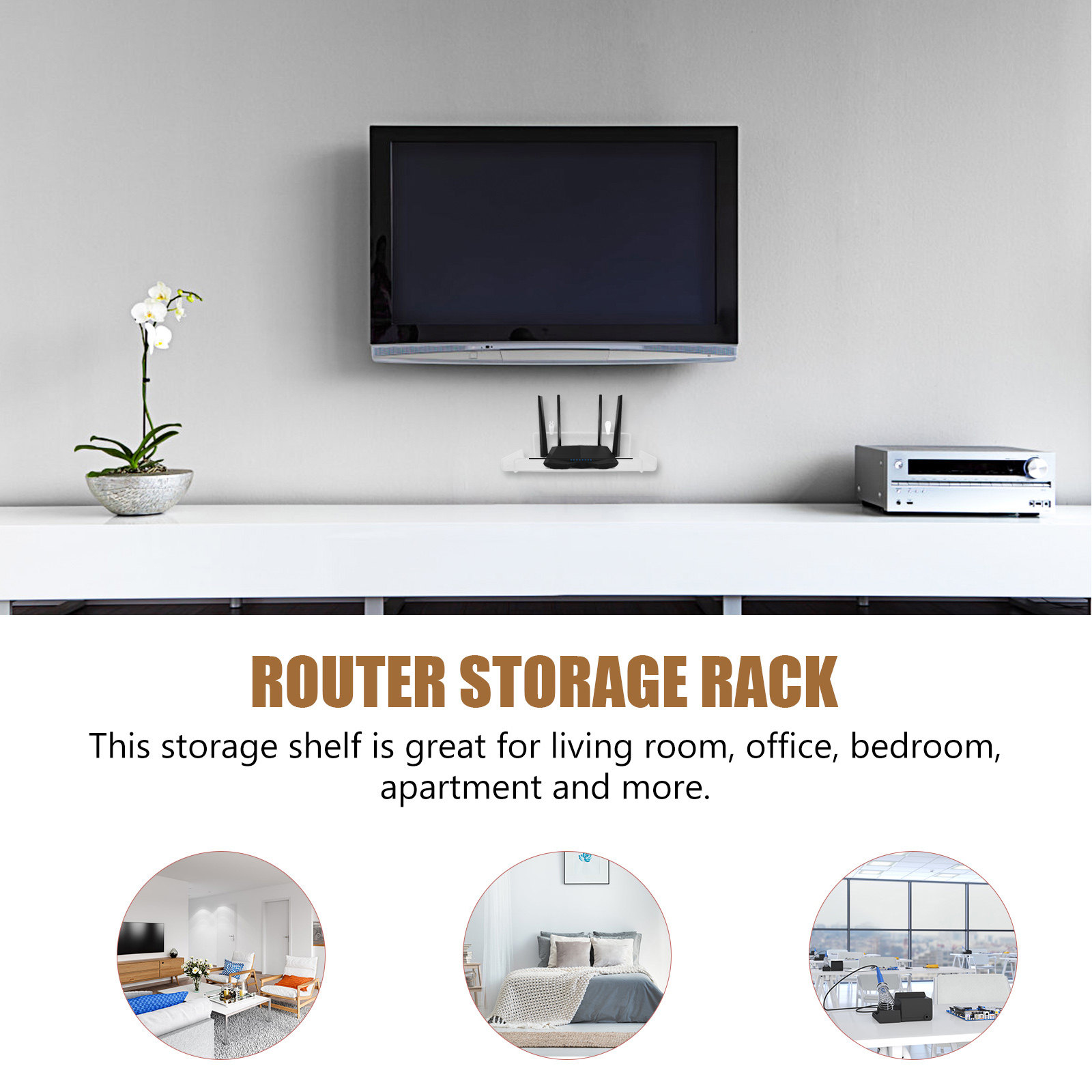 Wall Mount Router Storage Rack - Food Storage Room 评论和价格