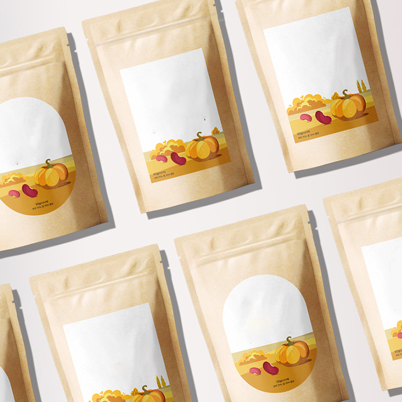 50PCS Kraft Paper Ziplock Pack - Zebra Food Storage 评论和价格