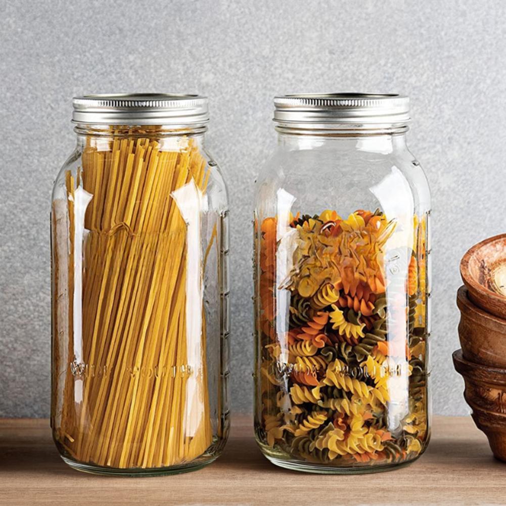 2000ML Wide Mouth Mason Glass  - Food Storage Glass Containers Large 评论和价格