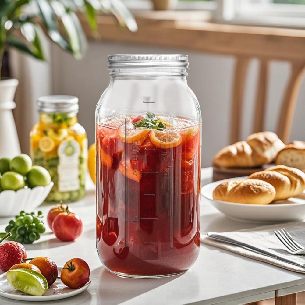 2000ML Wide Mouth Mason Glass  - Food Storage Glass Containers Large 评论和价格