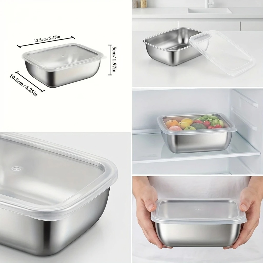 6PCS Stainless Steel Food Stor - Food Storage Stainless Steel 评论和价格
