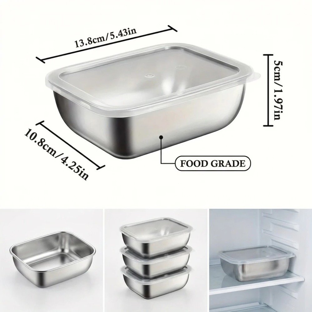 6PCS Stainless Steel Food Stor - Food Storage Stainless Steel 评论和价格