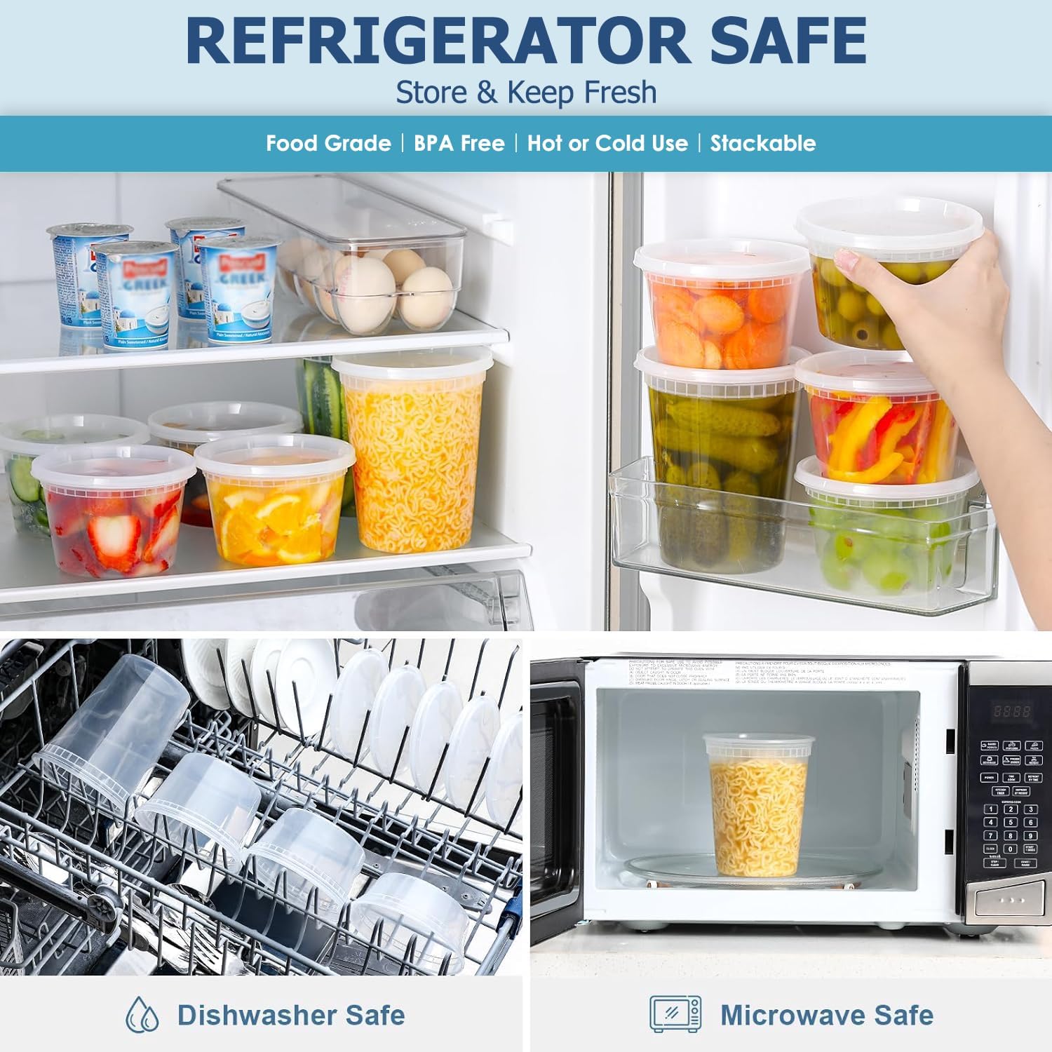 24pcs Deli Food Storage Contai - Food Storage Order 评论和价格