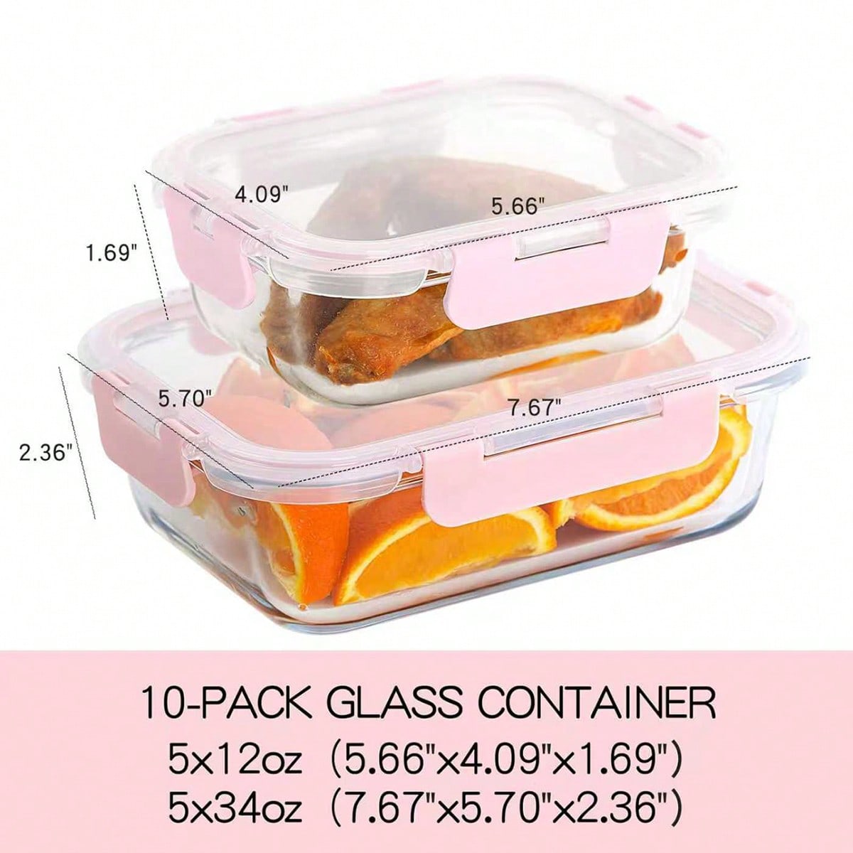 10 Pack Glass Meal Prep Contai - Food Storage Meal Prep 评论和价格