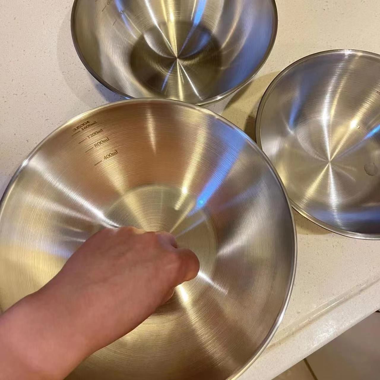 1-3 Stainless Steel Bowl Set w - Food Storage Home 评论和价格