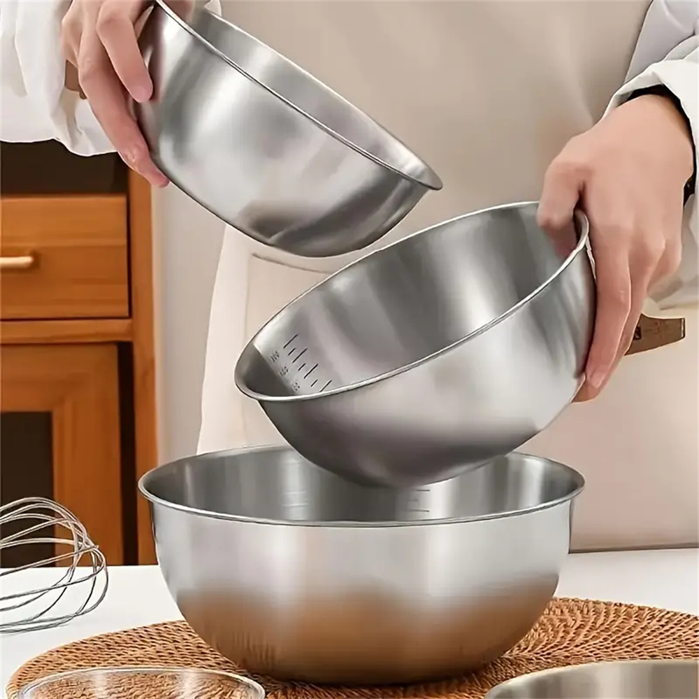 1-3 Stainless Steel Bowl Set w - Food Storage Home 评论和价格