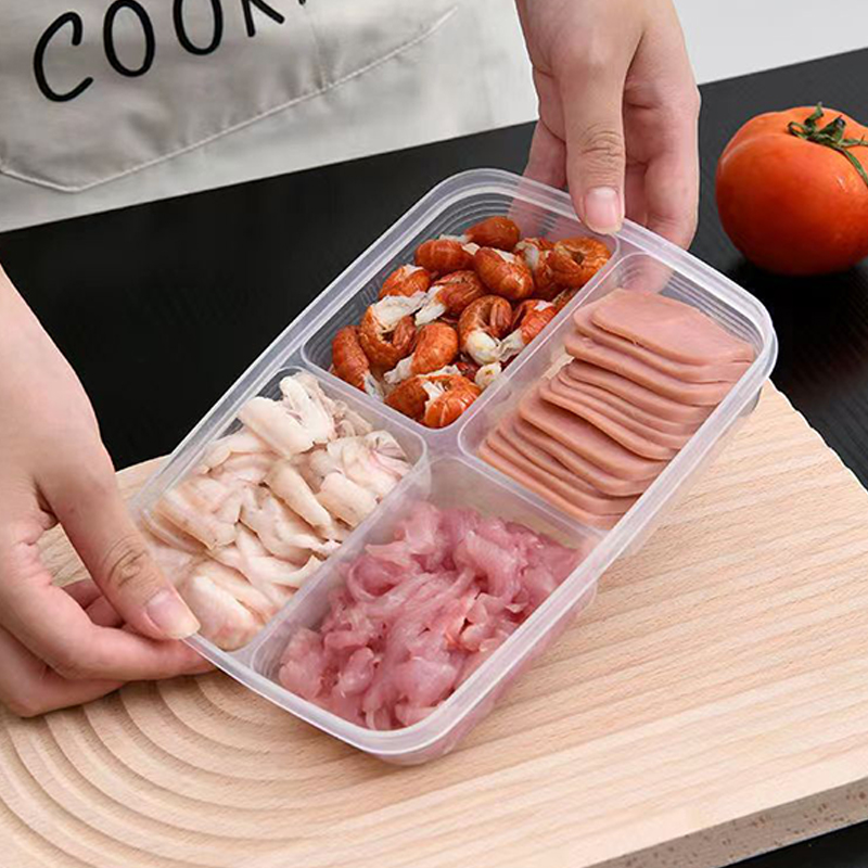 New【4 Grids Plastic Storage Bo - Food Storage Order 评论和价格