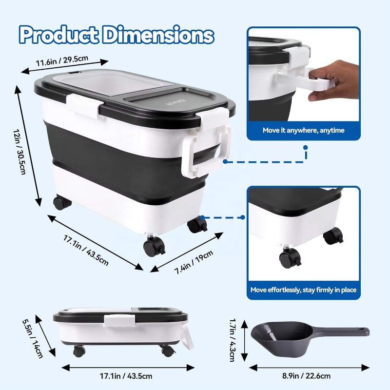 Dog Food Storage Container 20- - Food Storage Bins 评论和价格