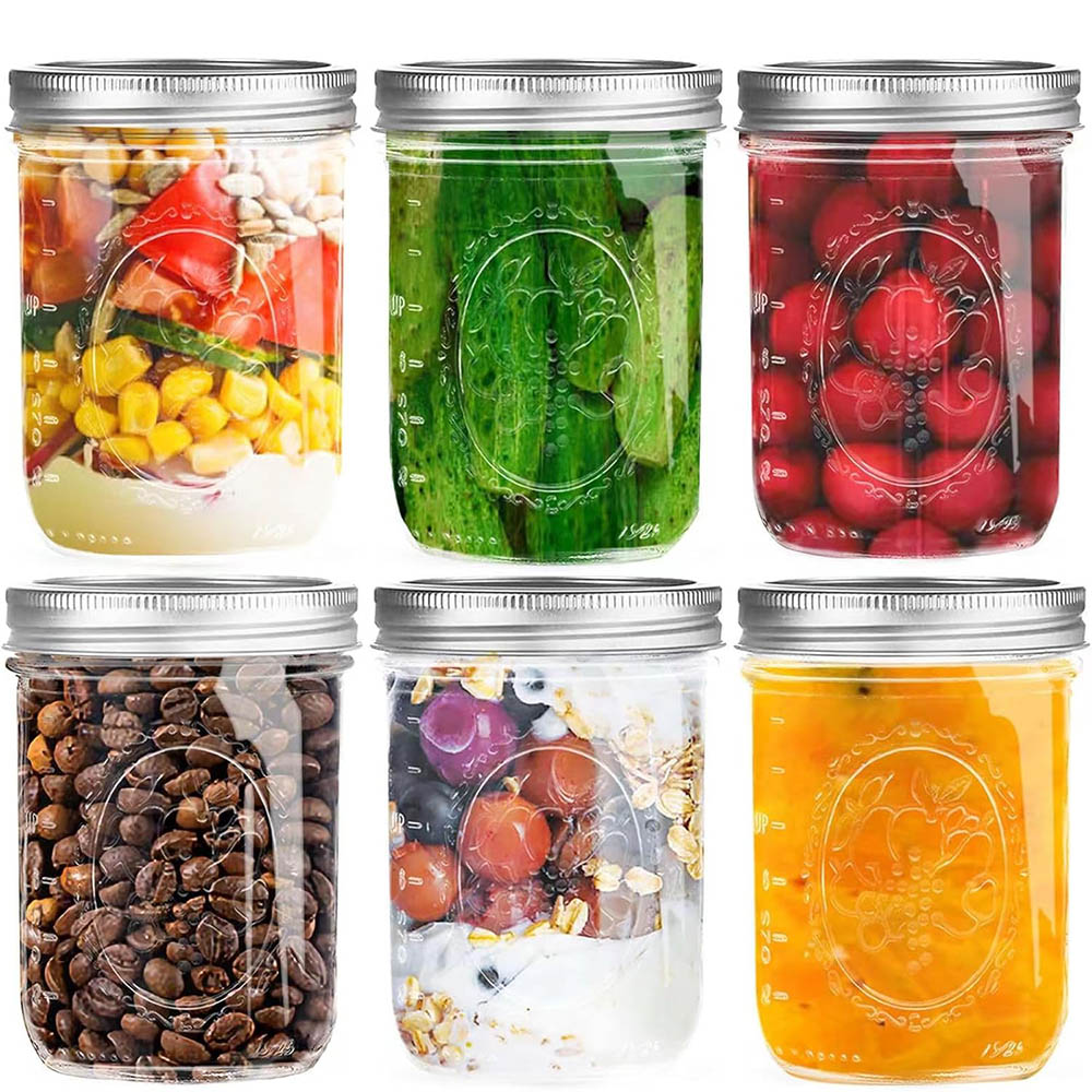 16oz Wide Mouth Mason Jars wit - Food Storage With Lids 评论和价格