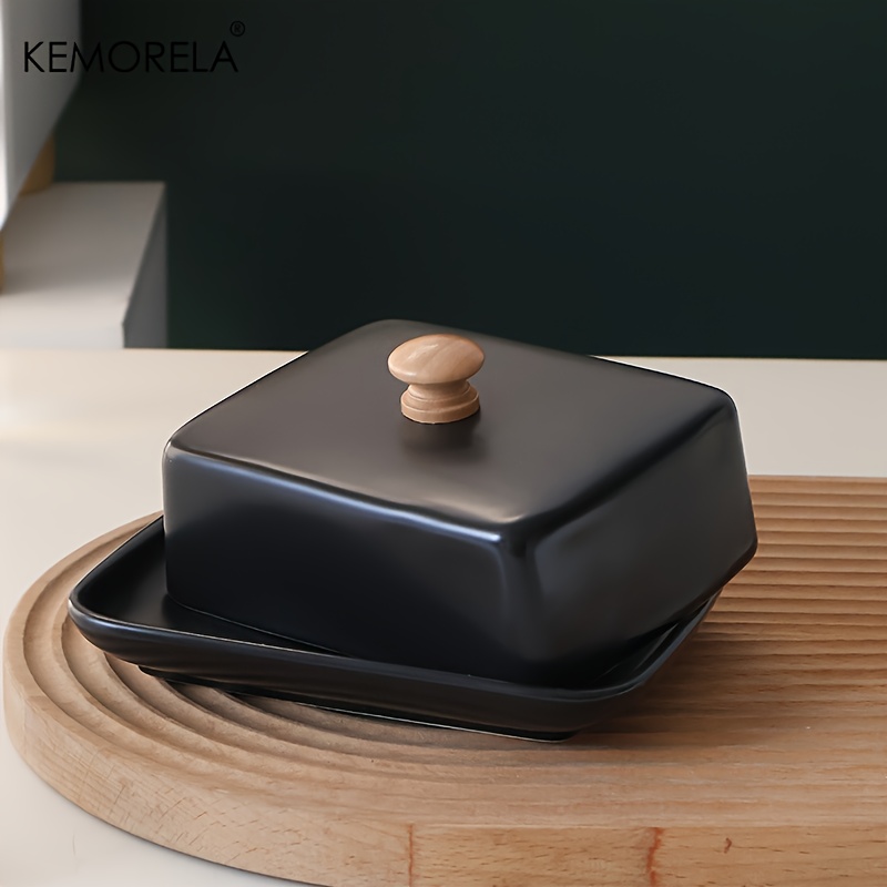 Ceramic Butter Dish with Lid R - Food Storage Drawer Organizer 评论和价格