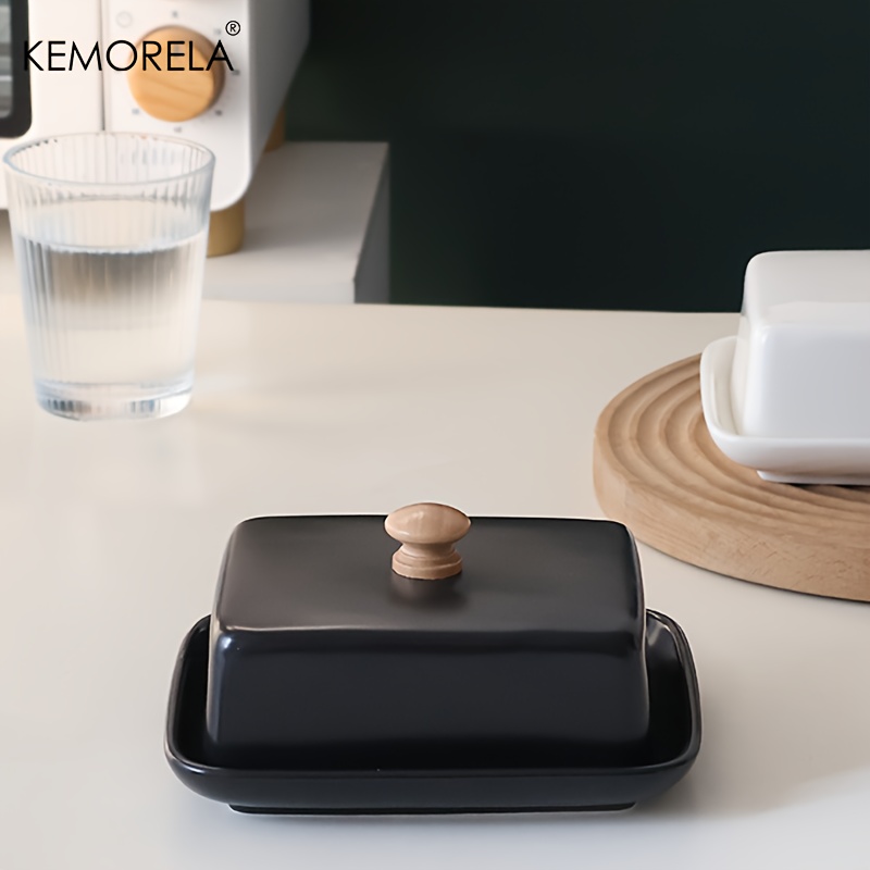 Ceramic Butter Dish with Lid R - Food Storage Drawer Organizer 评论和价格