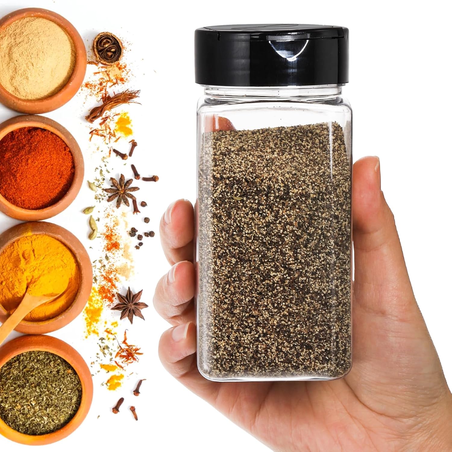 Square Large Plastic Spice Jar - Food Storage Warehouse 评论和价格