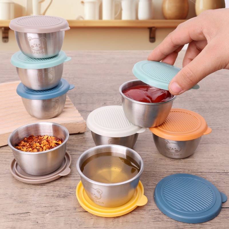 10/1pc 50ml Leakproof Stainles - Silicone Stretch Lid 评论和价格