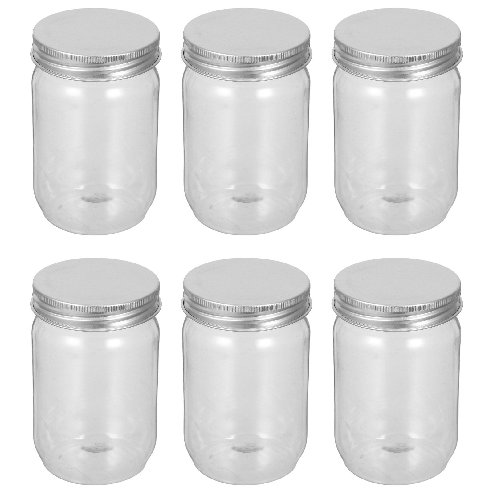6Pcs Clear Plastic Mason Jars  - Food Storage With Lids 评论和价格