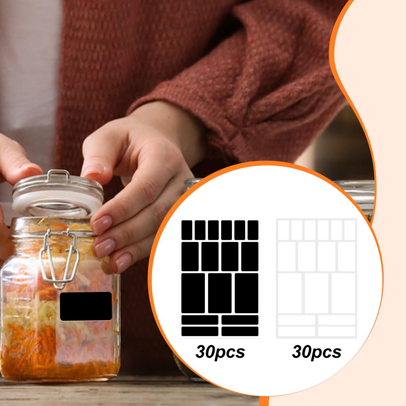 30Pcs Removable Labels for Jar - Food Storage Jar Labels 评论和价格