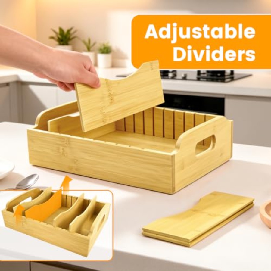 2 Pack Bamboo Lid Organizer, 1 - Food Storage With Lids 评论和价格