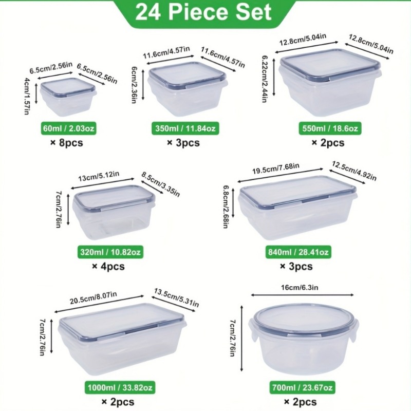 48PCS BPA-Free Food Storage Se - Food Storage Order 评论和价格