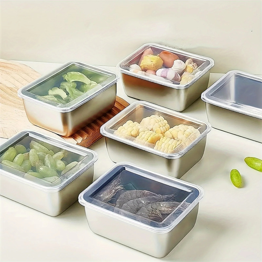 1/3/5pcs Stainless Steel Food  - Food Storage Order 评论和价格
