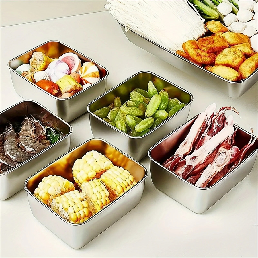 1/3/5pcs Stainless Steel Food  - Food Storage Order 评论和价格
